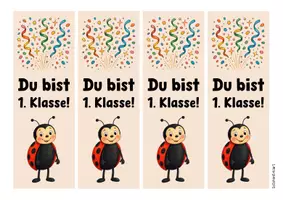 Vorschau - Mal- und Bastelvorlagen - Marienkäferklasse - Lesezeichen (Klassentier) - Seite 2