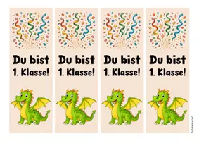 Vorschau - Mal- und Bastelvorlagen - Drachenklasse - Lesezeichen (Klassentier) - Seite 2