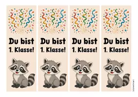 Vorschau - Mal- und Bastelvorlagen - Waschbärenklasse - Lesezeichen (Klassentier) - Seite 2