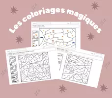 Aperçu - Apprentissages en autonomie - 10 coloriages magiques pour les GS - Page de couverture