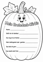 Vorschau - Mal- und Bastelvorlagen - Erntedank-Kürbis-Girlande | Bastelvorlage | Herbst - Seite 2