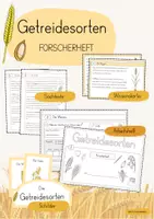 Vorschau - Arbeitsblätter - Getreidesorten | Getreide | Forscherheft, Wissenskartei, Sachtexte - Deckblatt