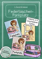 Vorschau - Anderer Materialtyp - Parkplatz / Federtaschenparkplatz - Klassentier Löwe - Deckblatt