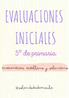 Vista previa - Hojas de trabajo - 🚀 EVALUACIONES INICIALES 3er CICLO (CAST/VAL/MAT) - página 1