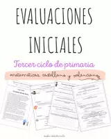 Vista previa - Hojas de trabajo - 🚀 EVALUACIONES INICIALES 3er CICLO (CAST/VAL/MAT) - Portada