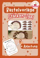 Vorschau - Mal- und Bastelvorlagen - Mein Stärken-Igel – Bastelvorlage zur Stärkung des Selbstbewusstseins - Deckblatt