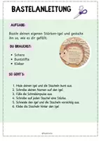 Vorschau - Mal- und Bastelvorlagen - Mein Stärken-Igel – Bastelvorlage zur Stärkung des Selbstbewusstseins - Seite 1