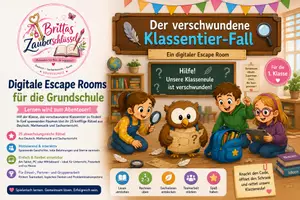 Vorschau - Spiele - Digitaler Escape Room - Finde das verschwundene Klassentier - Deckblatt