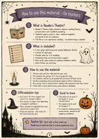 Vorschau - Arbeitsblätter - Halloween Reader’s Theatre – 4 Mini Plays | Differenziertes Lesetheater & Rollenlesen Englisch | Klasse 5–7 - Seite 2