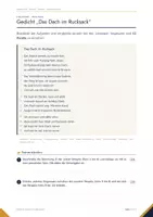 Vorschau - Arbeitsblätter - Gedichtanalyse Klasse 9 – „Das Dach im Rucksack“ mit Lösungen | Hauptschulabschluss 2027 Deutsch Baden-Württemberg - Seite 1