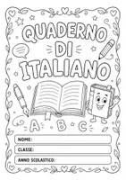 anteprima - Altro tipo di materiale - COPERTINE QUADERNI scuola primaria TUTTE LE MATERIE - Pagina di copertina