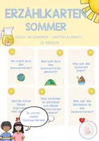 Vorschau - Arbeitsblätter - Sommerferien / Von den Sommerferien erzählen - Deckblatt