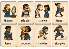 Vorschau - Fördermaterial/Inklusion - Pantomime - Verben erleben - Seite 1