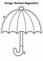 Vorschau - Mal- und Bastelvorlagen - Mutmach-Regenschirm + Schreibimpulse | Bastelvorlage - Seite 2