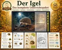 Vorschau - Arbeitsblätter - Der Igel – Das große Materialpaket für den Sachunterricht - Deckblatt