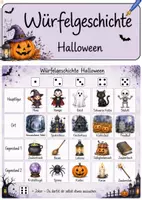 Vorschau - Aufgabenkarten - Würfelgeschichte Herbst & Halloween - kreatives Schreiben - Seite 1