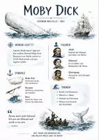 Vorschau - Arbeitsblätter - Lernposter + AB mit Fragen zum Thema "Moby Dick" + Lösungsblatt + Mindmap + Infografik - Deckblatt