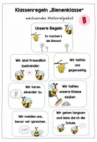 Vorschau - Poster - Klassenregeln Bienenklasse - wachsendes Materialpaket - Deckblatt