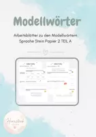 Vorschau - Arbeitsblätter - Sprache Stein Papier 2 - Modellwörter Teil A - Deckblatt