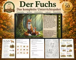 Vorschau - Arbeitsblätter - Der Fuchs – Das große Materialpaket für den Sachunterricht - Deckblatt