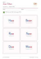Vorschau - Arbeitsblätter - GRATIS - Silben-Detektiv - Leseblatt mit Silbenfärbung - Seite 3