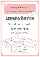 Vorschau - Stundenentwürfe - Lernwörter Heft Lola Einsterns Schwester - Deckblatt