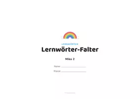 Vorschau - Arbeitsblätter - Lernwörterfalter (Schreibschrift) zu Miko 2 - Deckblatt