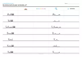 Vorschau - Arbeitsblätter - Lernwörterfalter (Schreibschrift) zu Miko 2 - Seite 3
