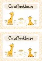 Vorschau - Bildkarten - Giraffenklasse - Türschilder - Seite 1