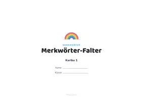 Vorschau - Arbeitsblätter - Merkwörterfalter zur Karibu Fibel - Deckblatt