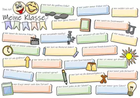 Vorschau - Arbeitsblätter - Klassenleitung - witzige Klassenrallye (Sketchnotes) - Seite 1