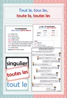 Vorschau - Arbeitsblätter - Tout le, Tous les, Toute la, Toutes les (AB, Heftaufschrieb, Wortkarten, Einstieg) - Deckblatt