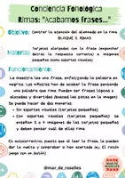 Vista previa - Juegos / Gamificación - CAST Conciencia Fonológica: Acabamos frases RIMADAS - página 1
