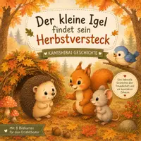 Vorschau - Bildkarten - kamishibai Der kleine Igel findet sein Herbstversteck - Deckblatt