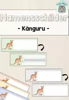 Vorschau - Anderer Materialtyp - Namensschilder - Känguru - Deckblatt