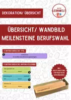 Vorschau - Arbeitsblätter - Berufswahl Wandbild "Meine Meilensteine" - Übersicht und Selbstständigkeit für die Klasse - Deckblatt