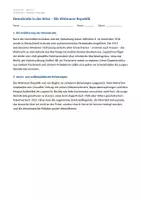 Vorschau - Arbeitsblätter - Demokratie in der Krise, Geschichte 9. Klasse - Seite 1