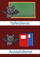 Vorschau - Poster - Klassendienste Fledermausklasse Grundschule - Seite 1