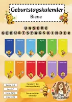 Vorschau - Anderer Materialtyp - Geburtstagskalender Biene / Bienenklasse - Deckblatt