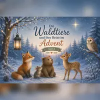 Vorschau - Bildkarten - Kamishibai Advent – Die Waldtiere und ihre Reise im Advent (Teil 2) | 24 Adventsgeschichten | Kita, Kindergarten & Grundschule - Deckblatt