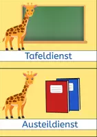 Vorschau - Poster - Klassendienste Giraffenklasse Grundschule - Seite 1