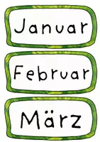 Vorschau - Poster - Kalender fürs Klassenzimmer – grün – 4 Versionen - Deckblatt