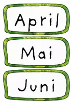 Vorschau - Poster - Kalender fürs Klassenzimmer – grün – 4 Versionen - Seite 1