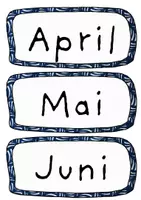 Vorschau - Poster - Kalender fürs Klassenzimmer – blau – 4 Versionen - Seite 2