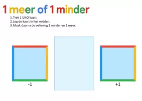 Voorbeeld - 1 meer of minder - flip game - Voorblad