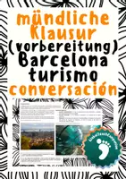 Vorschau - Arbeitsblätter - Barcelona, turismo - Kommunikationsübung / mündliche Klausur - Deckblatt
