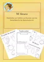 Vorschau - Arbeitsblätter - Mi Verano - Heft für die Sommerferien zum Ausfüllen auf Spanisch - Deckblatt
