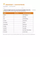 Vorschau - Arbeitsblätter - Summer Holidays Worksheets - Deckblatt
