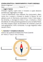 anteprima - Compiti in classe/Test - L'ORIENTAMENTO: DEFINIZIONE E STRUMENTI - Pagina 1