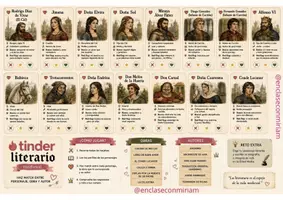 Vista previa - Juegos / Gamificación - Tinder Literario Medieval- ESO-Bachillerato - página 1
